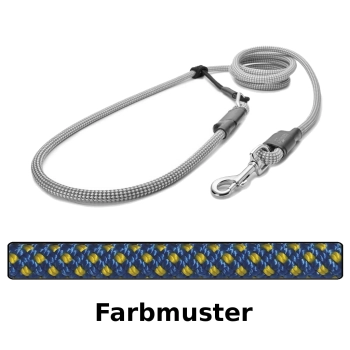 EASYLONG Hundeleine - M - 3m - blau und gelb